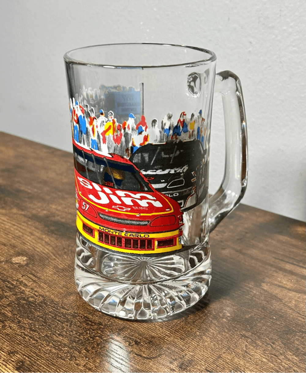 Vintage 1997 Nascar Racing Slim Jim #57 Monte Carlo Race Car 20oz Beer Mug